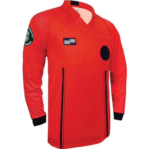Men's USSF Economy Referee LS Shirt (Red)