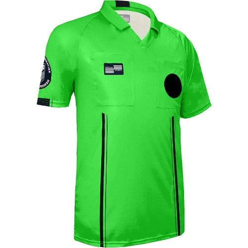 Men's USSF Econmy SS Referee Shirt (Green)