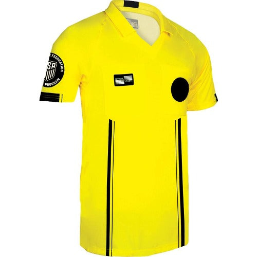Men's USSF Economy SS Referee Shirt (Yellow)