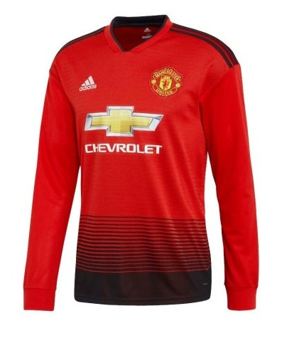 Adidas Men's Manchester United 18/19 Home LS Replica Jersey
