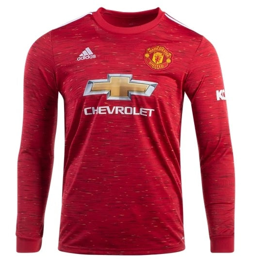 Adidas Men's Manchester United 20/21 LS Home Replica Jersey