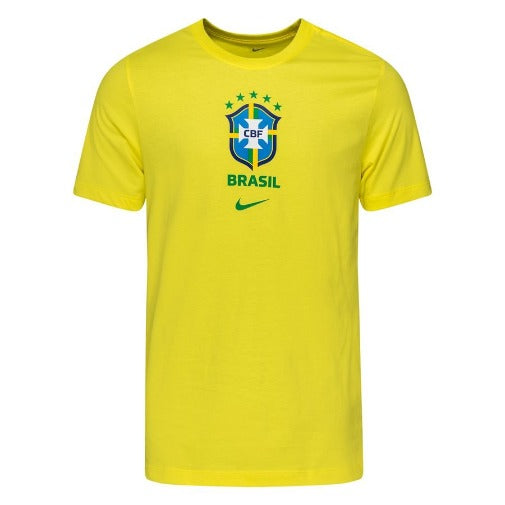 Nike Men Brazil Crest WC Tee Shirt Yellow