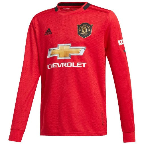 Adidas Youth Manchester United 19/20 Home Long Sleeve Jersey