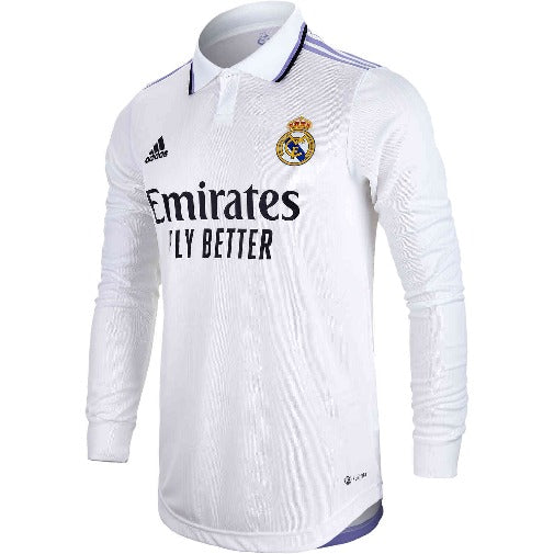 Adidas Real Madrid Home Authentic LS Jersey 22/23